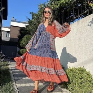 Zara Boho Maxi Dress NWT Sz M MSRP $129